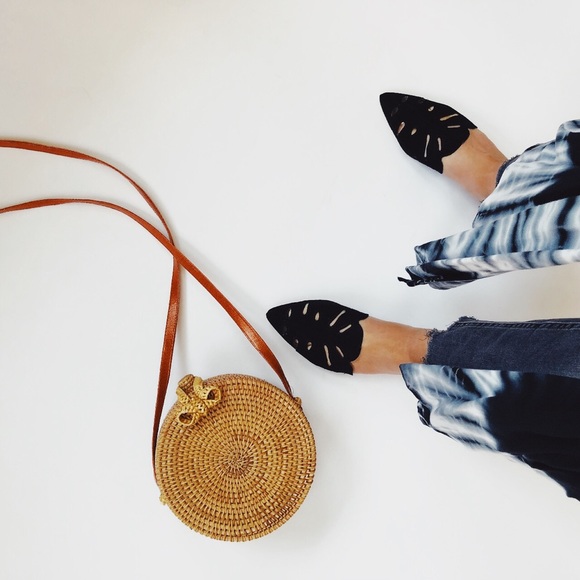 Last 1✨🆕Sabrina Black Faux Suede Flat Mules - Picture 3 of 8